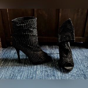 Black Studded Women's Stilettos